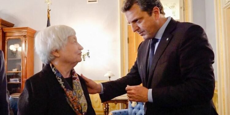 Sergio Massa se reunió con la secretaria del Tesoro, Janet Yellen