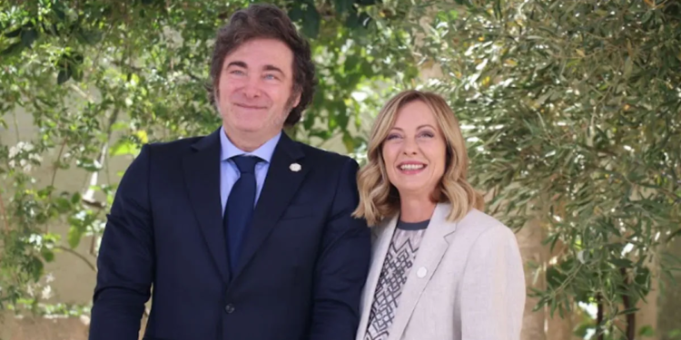 Javier Milei se encontrará con Giorgia Meloni en Buenos Aires