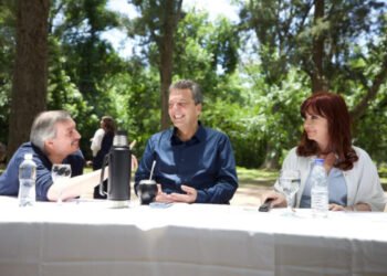 Reunión del PJ: Cristina Kirchner, Massa y Kicillof se mostraron juntos