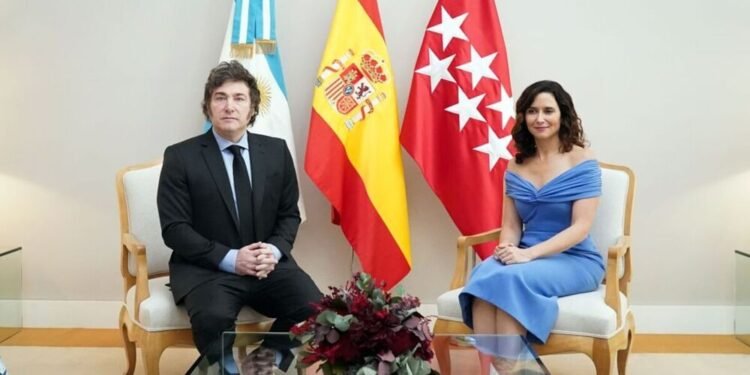 Casa Rosada: Milei recibe a Isabel Díaz Ayuso.