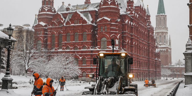 Alerta naranja en Moscú por severas nevadas que causan estragos en el centro-oeste de Rusia