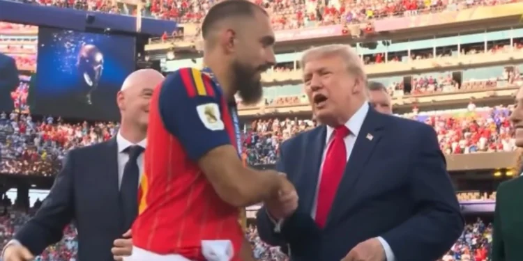 El saludo de un jugador español a Trump que generó controversia